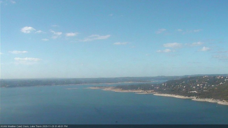 Lake Travis webcam, November 20, 2020 1:45 PM CT