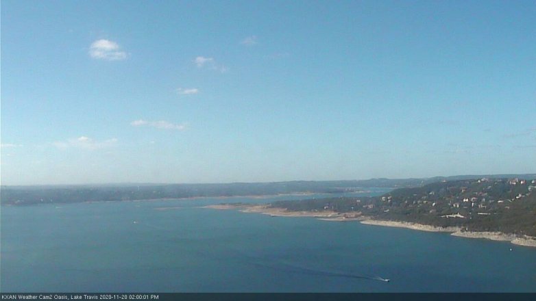Lake Travis webcam, November 20, 2020 2:00 PM CT