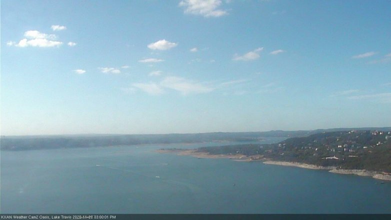 Lake Travis webcam, November 20, 2020 3:00 PM CT