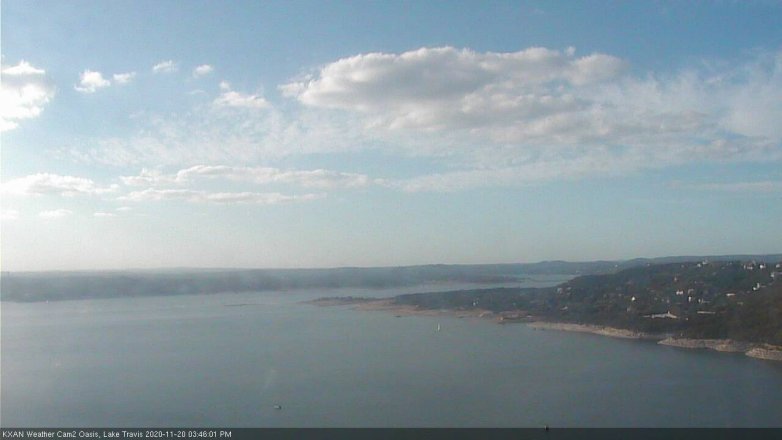 Lake Travis webcam, November 20, 2020 3:45 PM CT