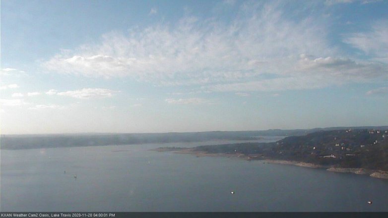 Lake Travis webcam, November 20, 2020 4:00 PM CT