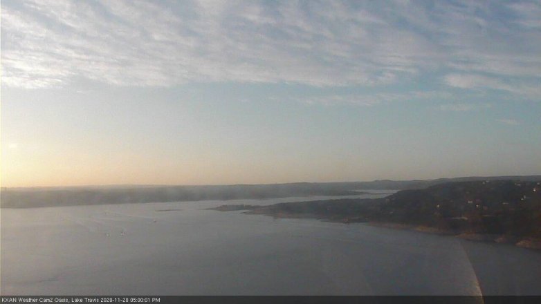 Lake Travis webcam, November 20, 2020 5:00 PM CT