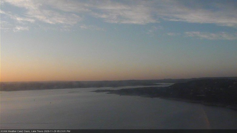 Lake Travis webcam, November 20, 2020 5:25 PM CT