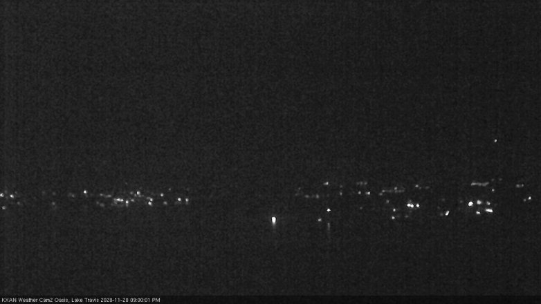 Lake Travis webcam, November 20, 2020 9:00 PM CT