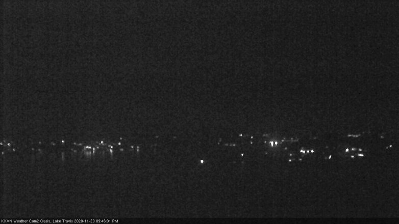 Lake Travis webcam, November 20, 2020 9:45 PM CT