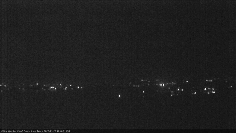 Lake Travis webcam, November 20, 2020 10:45 PM CT