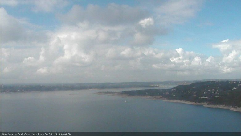 Lake Travis webcam, November 21, 2020 12:00 PM CT