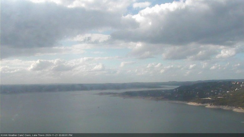 Lake Travis webcam, November 21, 2020 3:00 PM CT