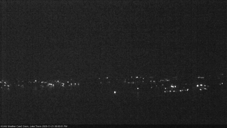 Lake Travis webcam, November 21, 2020 9:00 PM CT
