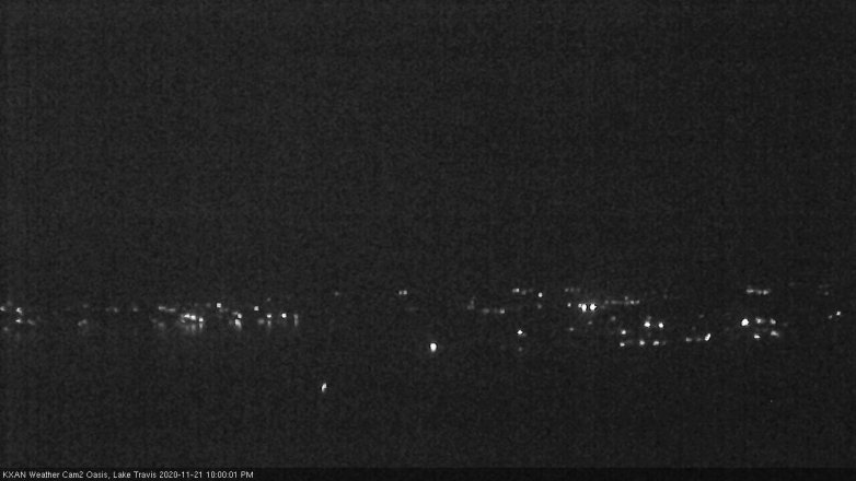 Lake Travis webcam, November 21, 2020 10:00 PM CT