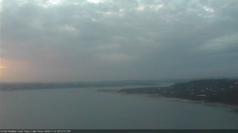 Lake Travis webcam, November 22, 2020 5:25 PM CT