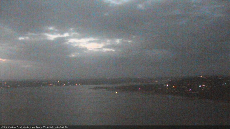 Lake Travis webcam, November 22, 2020 6:00 PM CT