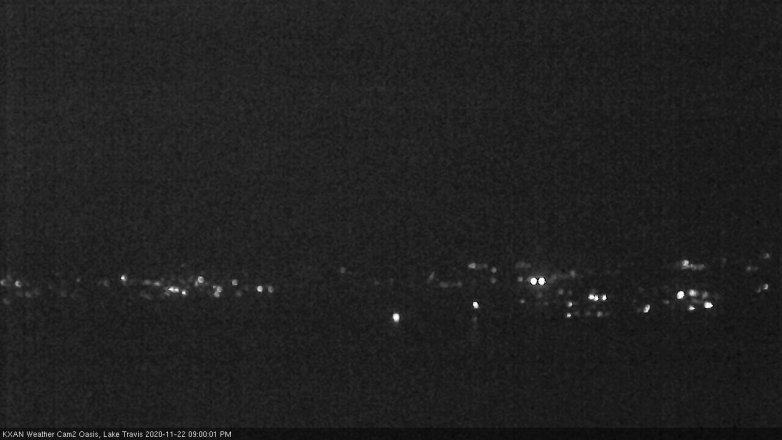 Lake Travis webcam, November 22, 2020 9:00 PM CT