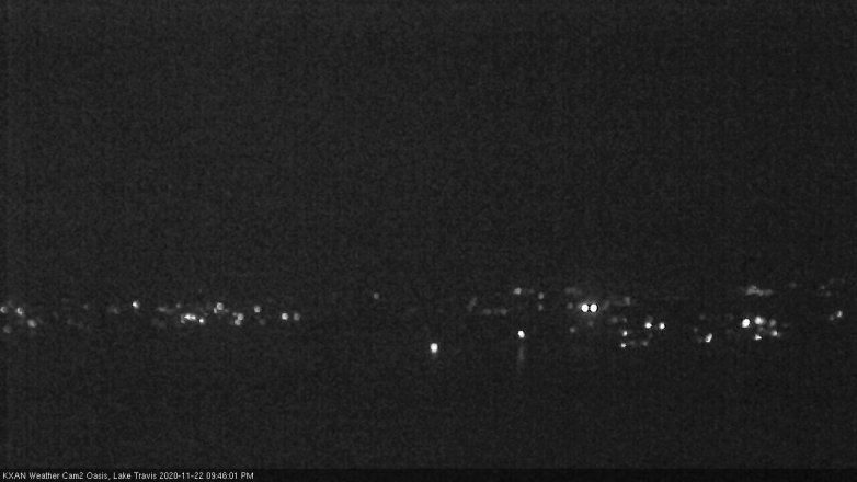 Lake Travis webcam, November 22, 2020 9:45 PM CT