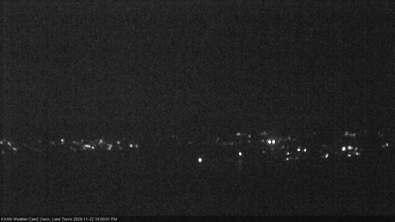 Lake Travis webcam, November 22, 2020 10:00 PM CT