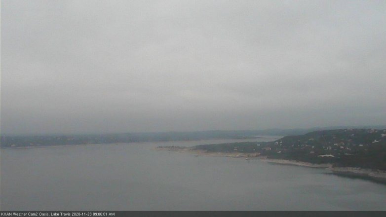 Lake Travis webcam, November 23, 2020 9:00 AM CT