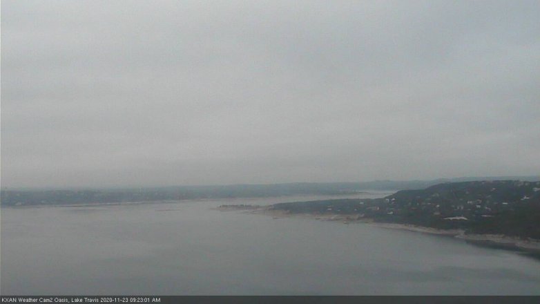Lake Travis webcam, November 23, 2020 9:25 AM CT