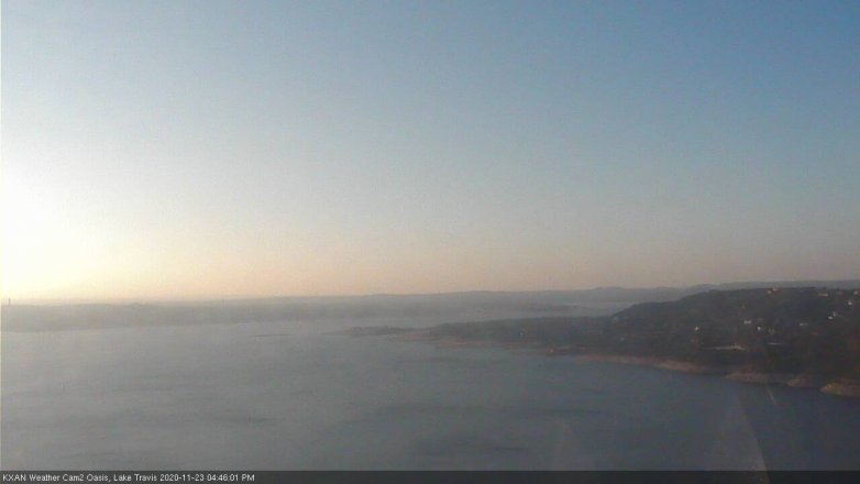 Lake Travis webcam, November 23, 2020 4:45 PM CT