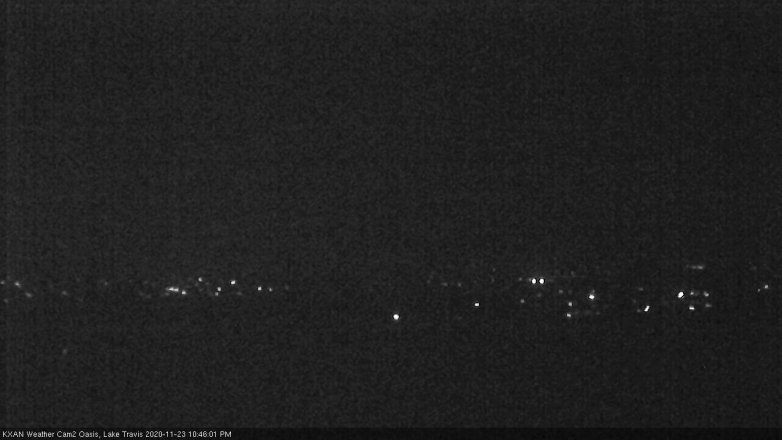Lake Travis webcam, November 23, 2020 10:45 PM CT