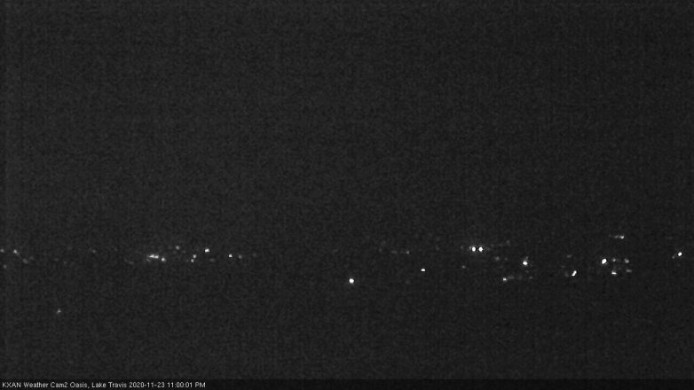 Lake Travis webcam, November 23, 2020 11:00 PM CT