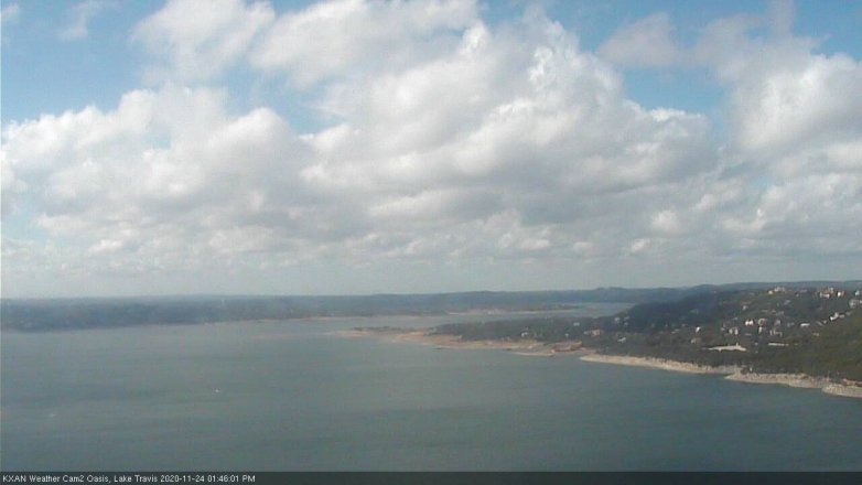 Lake Travis webcam, November 24, 2020 1:45 PM CT