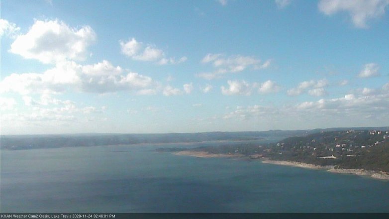 Lake Travis webcam, November 24, 2020 2:45 PM CT