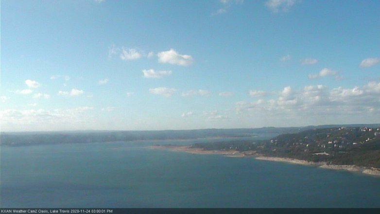 Lake Travis webcam, November 24, 2020 3:00 PM CT