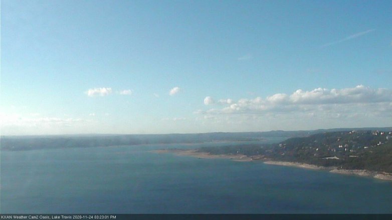 Lake Travis webcam, November 24, 2020 3:25 PM CT