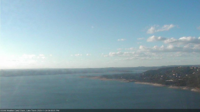 Lake Travis webcam, November 24, 2020 4:00 PM CT