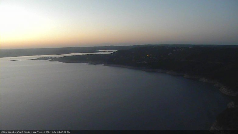 Lake Travis webcam, November 24, 2020 5:45 PM CT