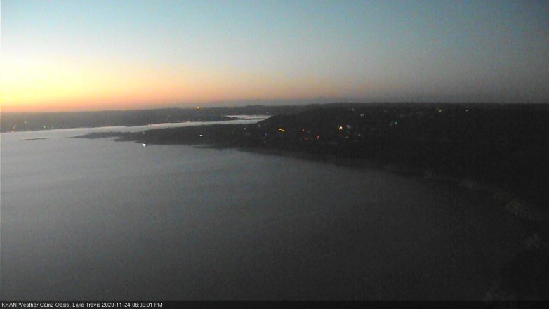 Lake Travis webcam, November 24, 2020 6:00 PM CT