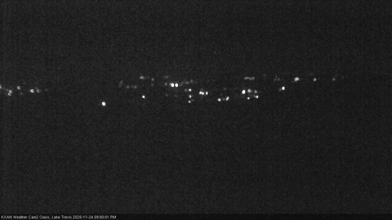 Lake Travis webcam, November 24, 2020 9:00 PM CT