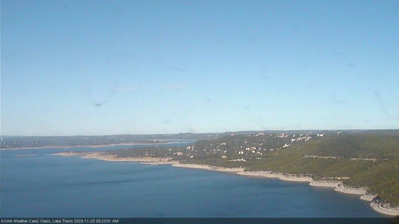 Lake Travis webcam, November 25, 2020 9:25 AM CT