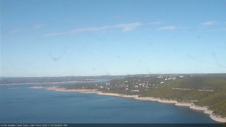 Lake Travis webcam, November 25, 2020 9:45 AM CT