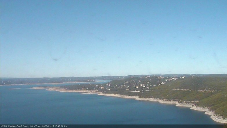 Lake Travis webcam, November 25, 2020 10:45 AM CT