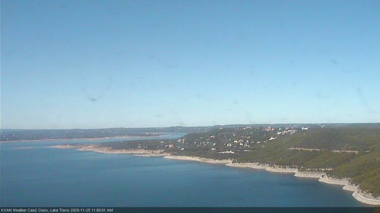 Lake Travis webcam, November 25, 2020 11:00 AM CT