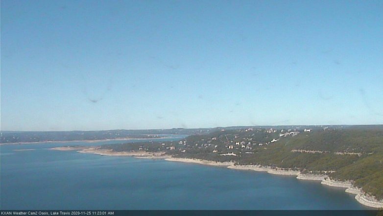 Lake Travis webcam, November 25, 2020 11:25 AM CT