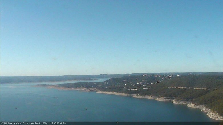 Lake Travis webcam, November 25, 2020 3:00 PM CT