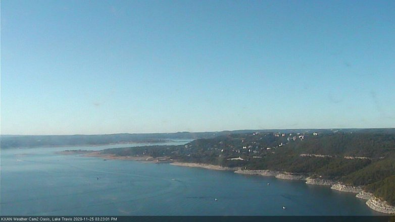 Lake Travis webcam, November 25, 2020 3:25 PM CT
