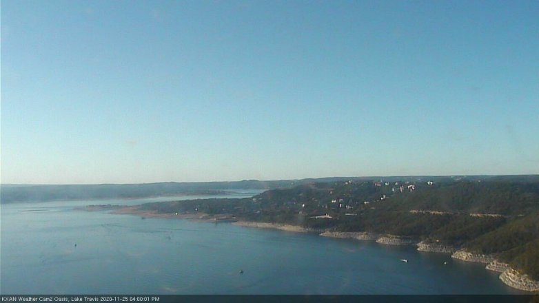 Lake Travis webcam, November 25, 2020 4:00 PM CT
