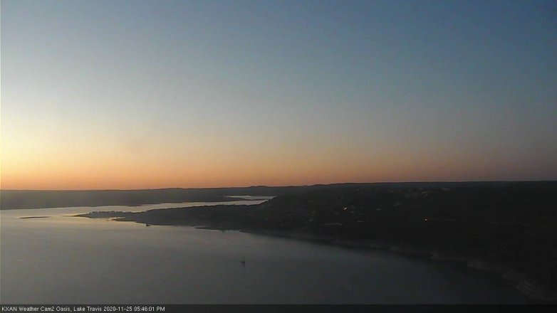 Lake Travis webcam, November 25, 2020 5:45 PM CT
