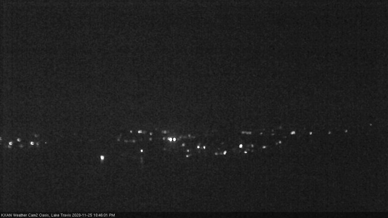 Lake Travis webcam, November 25, 2020 10:45 PM CT