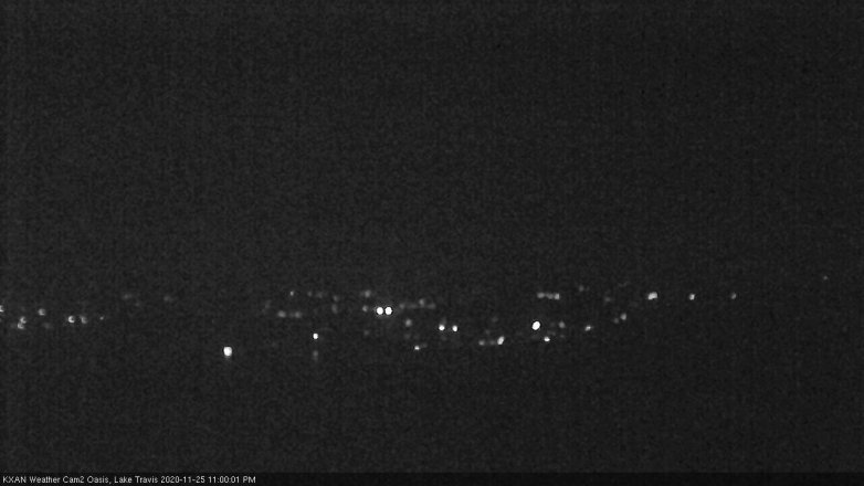 Lake Travis webcam, November 25, 2020 11:00 PM CT