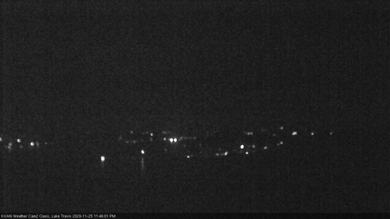Lake Travis webcam, November 25, 2020 11:45 PM CT