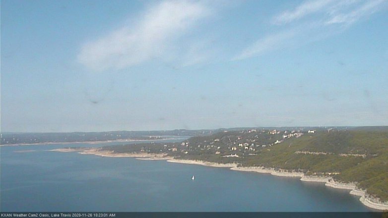 Lake Travis webcam, November 26, 2020 10:25 AM CT