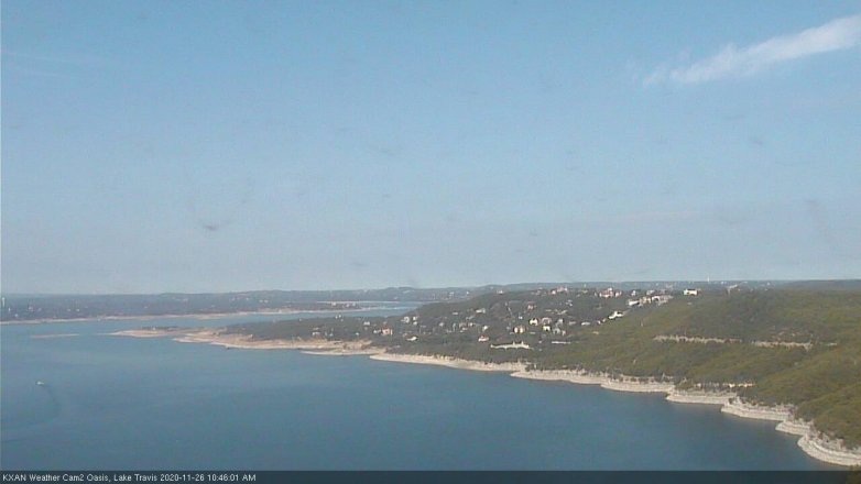Lake Travis webcam, November 26, 2020 10:45 AM CT