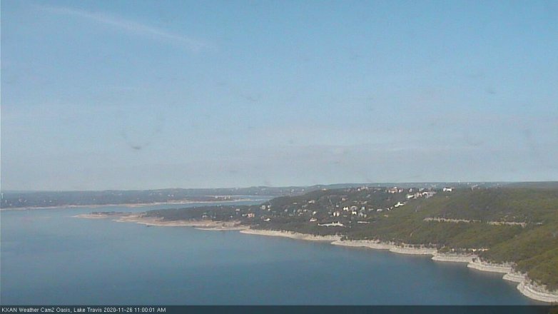 Lake Travis webcam, November 26, 2020 11:00 AM CT