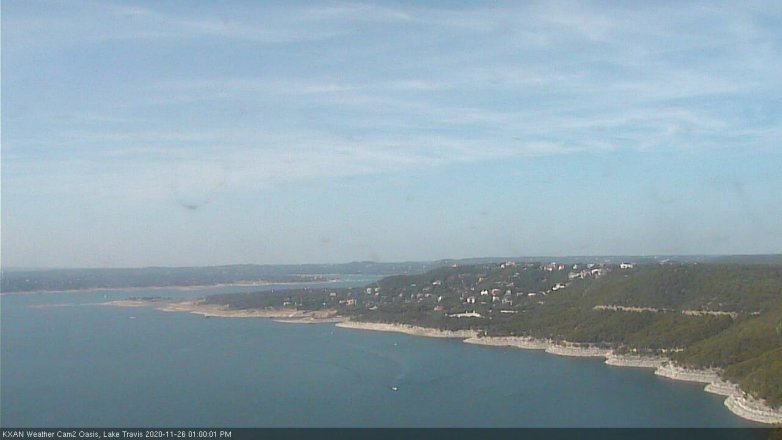 Lake Travis webcam, November 26, 2020 1:00 PM CT