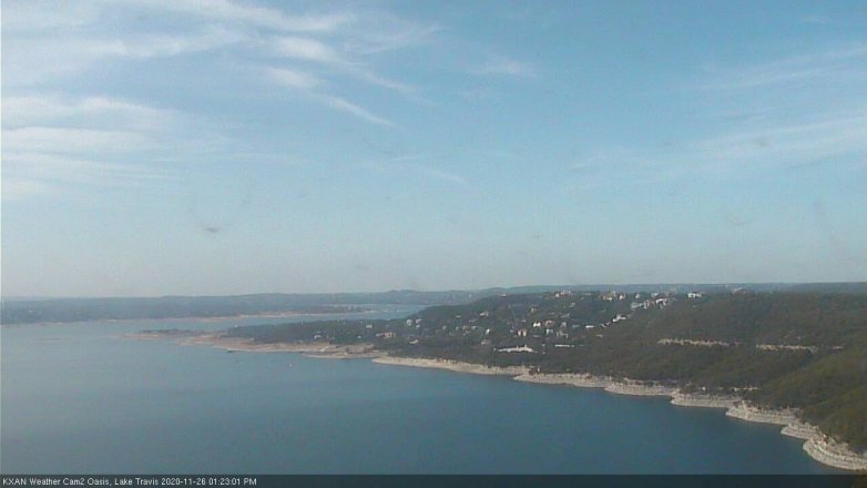Lake Travis webcam, November 26, 2020 1:25 PM CT