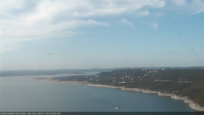 Lake Travis webcam, November 26, 2020 1:45 PM CT